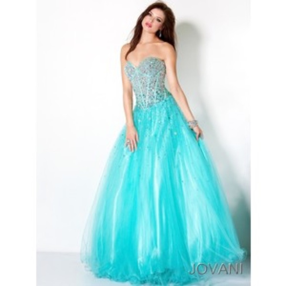 Light blue jovani prom dress